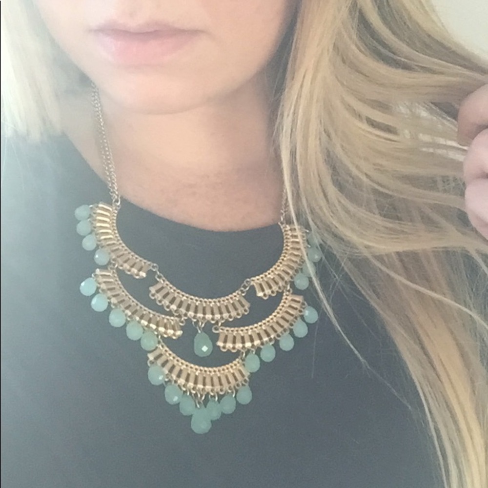 Gold and Blue necklace!
